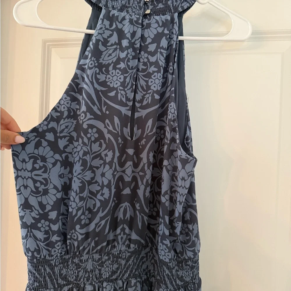 White House Black Market Blue Midi Dress - Picture 3 of 4